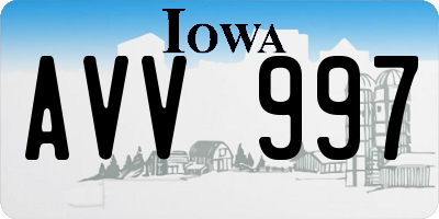 IA license plate AVV997