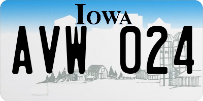 IA license plate AVW024