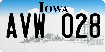 IA license plate AVW028