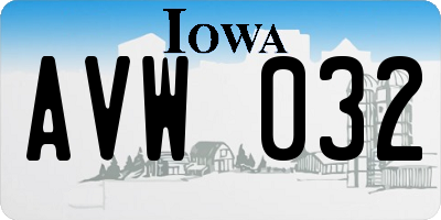 IA license plate AVW032