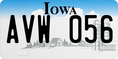 IA license plate AVW056