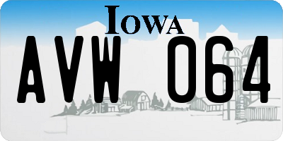 IA license plate AVW064
