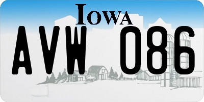 IA license plate AVW086
