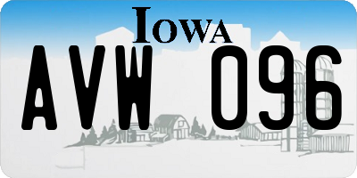 IA license plate AVW096