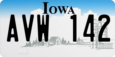IA license plate AVW142