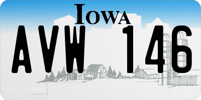IA license plate AVW146