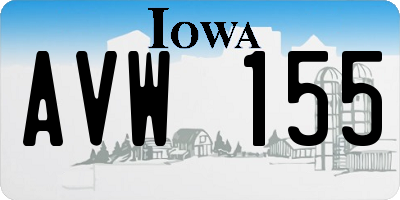 IA license plate AVW155