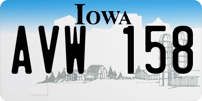 IA license plate AVW158