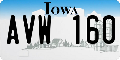 IA license plate AVW160