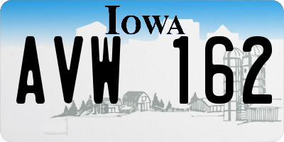 IA license plate AVW162