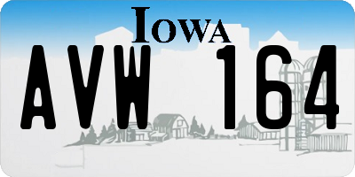 IA license plate AVW164