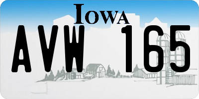 IA license plate AVW165