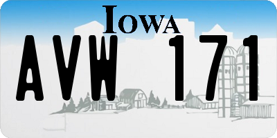 IA license plate AVW171