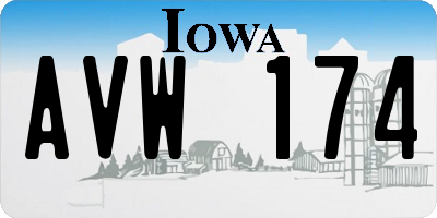 IA license plate AVW174
