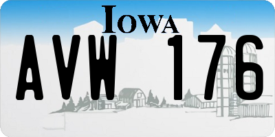 IA license plate AVW176