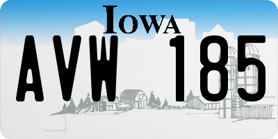 IA license plate AVW185