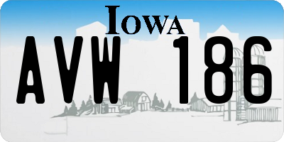 IA license plate AVW186