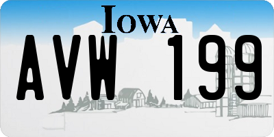 IA license plate AVW199