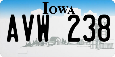 IA license plate AVW238