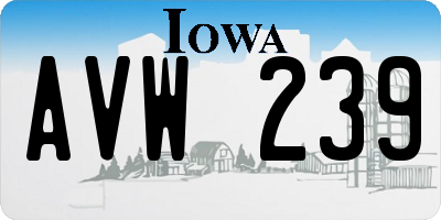 IA license plate AVW239