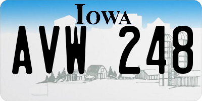 IA license plate AVW248