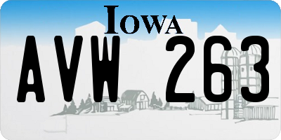 IA license plate AVW263