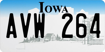 IA license plate AVW264