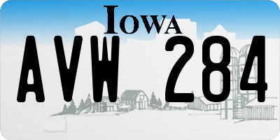 IA license plate AVW284