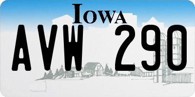 IA license plate AVW290