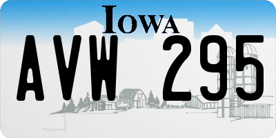 IA license plate AVW295