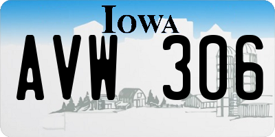 IA license plate AVW306