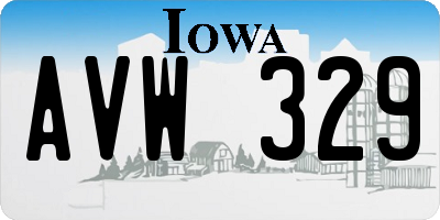 IA license plate AVW329