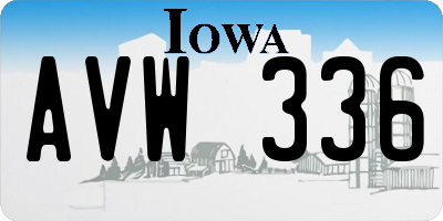IA license plate AVW336