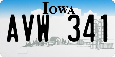 IA license plate AVW341