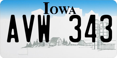 IA license plate AVW343
