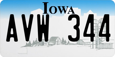 IA license plate AVW344