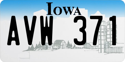 IA license plate AVW371