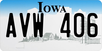 IA license plate AVW406