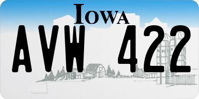 IA license plate AVW422