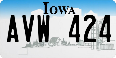 IA license plate AVW424