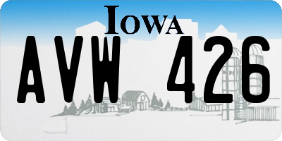 IA license plate AVW426