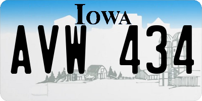 IA license plate AVW434