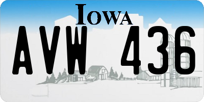 IA license plate AVW436