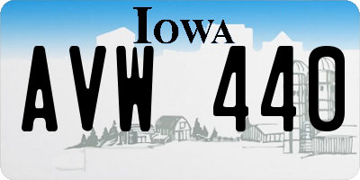 IA license plate AVW440