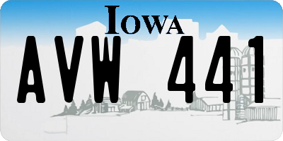 IA license plate AVW441