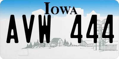 IA license plate AVW444