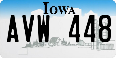 IA license plate AVW448