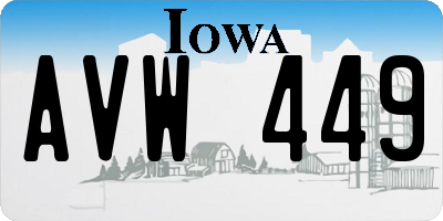 IA license plate AVW449