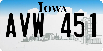 IA license plate AVW451