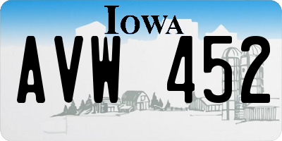 IA license plate AVW452